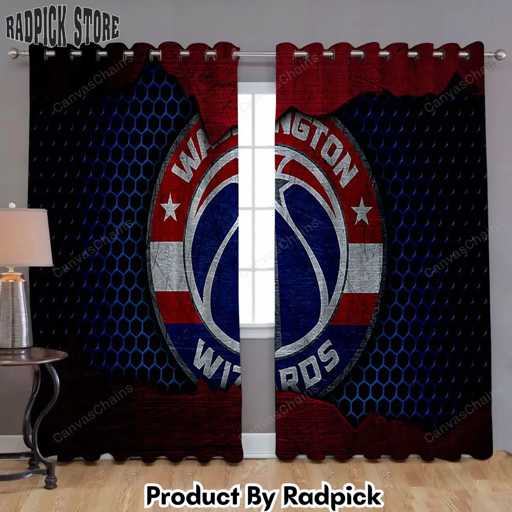 Radpick washington wizards window curtains nba basketball eastern conference curtains living room curtains for window rp85254